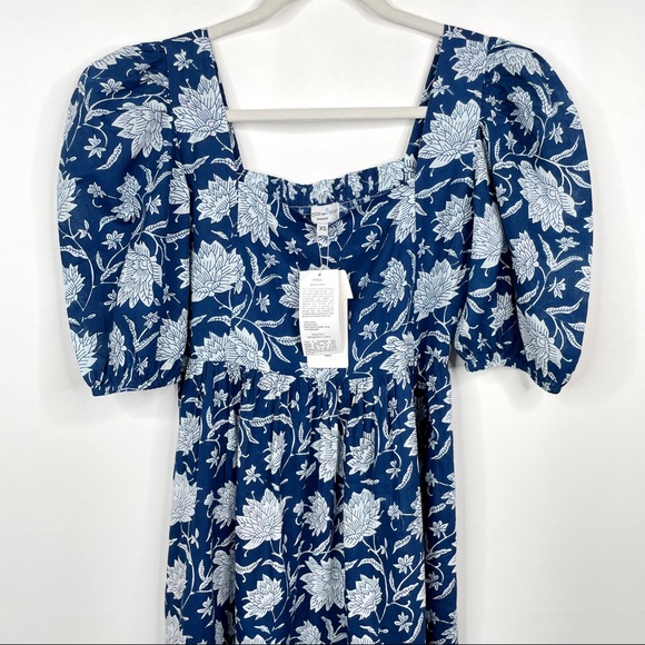 Monsoon and Beyond Estela Dress Blue Rohida XS Floral Print Puff Sleeve - Picture 5 of 12